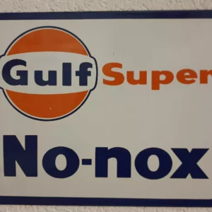 Gulf Super No-nox Blechtafel