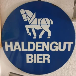 Emailtafel "HALDENGUT BIER"